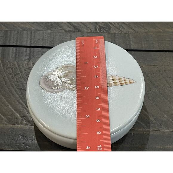 Fabienne Jouvin Paris France Ceramic Shell Seashell Lidded Trinket Jewelry Box - Picture 6 of 7